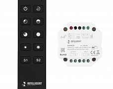 INTELLIGENT ARLIGHT Диммер SMART-SET-TRIAC-601-72-DIM-PD-IN Black (230V, 1x1.5A, ПДУ 10кн, 2.4G) (IARL, IP20 Пластик, 5 лет)