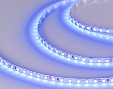 Светодиодная лента RT-A120-5mm 24V Blue (9.6 W/m, IP20, 5m) (Arlight, 9.6 Вт/м, IP20)