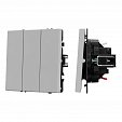 ARL NOBE Выключатель 3 кл софт-тач никель SWT-MK03-SFPL-IS (250V, 10A) (Arlight, -)