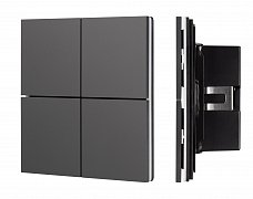 INTELLIGENT ARLIGHT Кнопочная панель KNX-304-23-IN Black (BUS, Frameless) (IARL, IP20 Металл, 2 года)