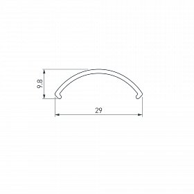 Экран ROUND-D36-360-2500 BLACK OPAL  (Arlight, Пластик)