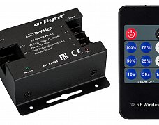 Диммер VT-S06-SB-P3x6A (12-24V, ПДУ 11 кн, RF) (Arlight, Металл)