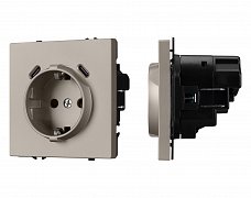 ARL NOBE Розетка зк со шторками с USB тип C+С софт-тач кашемир SCT-MUCC-SFPL-CA (250V, 16A) (Arlight, -)