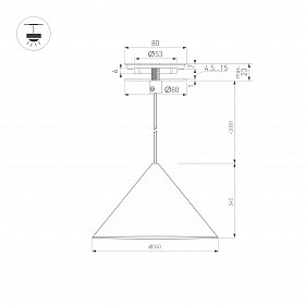 Светильник SP-MAKOTO-R550-14W Warm3000 (WH, 36 deg, 230V, TRIAC) (Arlight, IP20 Металл, 3 года)