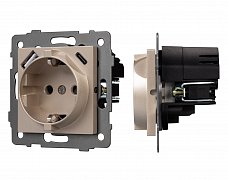 Механизм розетки с USB зарядкой SCT-MUAC-PL-GD-V (250V, 16A) (Arlight, -)