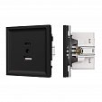 Механизм USB розетки SCT-TENDO-MUAC-SFPL-BK (5V, 3A, QC3) (Arlight, Матовый черный)