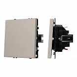 ARL NOBE Выключатель проходной 1 кл софт-тач кашемир SWT-MKP1-SFPL-CA (250V, 10A) (Arlight, -)