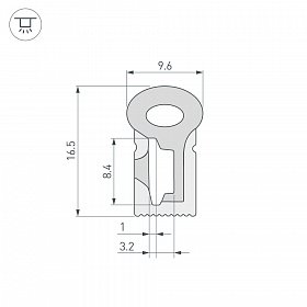 Силиконовый профиль WPH-FLEX-0817-SIDE-S8-10m WHITE (Arlight, Силикон)