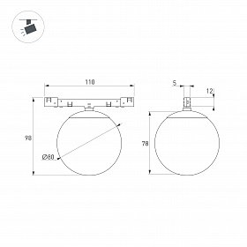 Светильник MAG-MICROCOSM-SFERO-R80-7W Day4000 (BK, 230 deg, 24V) (Arlight, IP20 Металл, 5 лет)