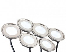 Набор KT-R-6x0.5W LED White 12V (круг) (Arlight, IP67 Металл, 1 год)