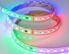 Светодиодная лента герметичная DMX-PS-B60-15mm 24V RGB-PX6 (15W/m, IP67, 5060, 5m) (Arlight, -)