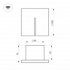 Светильник LT-TIE-S100-3W Warm3000 (GR, 25x45 deg, 230V) (Arlight, IP65 Бетон, 3 года)