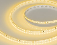 Светодиодная лента RT-A120-8mm 24V Yellow (9.6 W/m, IP20, 2835, 5m) (Arlight, Открытый)