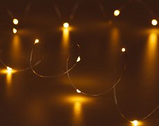 Светодиодная гирлянда ARD-DEW-HOME-2000-CLEAR-20LED-STD Orange (1.5V, Battery Pack, Cork) (Ardecoled, IP20)