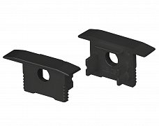 Заглушка SL-SLIM-H13M-F25 BLACK с отверстием (Arlight, Пластик)