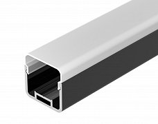 Профиль с экраном LINE-D-3030-2000 SQUARE BLACK+OPAL (Arlight, Алюминий)