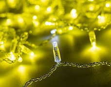 Светодиодная гирлянда ARD-STRING-CLASSIC-10000-CLEAR-100LED-FLASH Gold (230V, 7W) (Ardecoled, IP65)