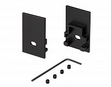 Заглушка SL-COMFORT-2542 BLACK c отверстием (Arlight, Металл)