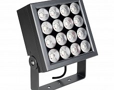 Прожектор KT-BLOCK-S220x220-50W RGBW-Day (Графит, 15 deg, 24V, DMX512) (Arlight, IP66 Металл, 3 года)