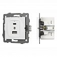 Механизм USB розетки SCT-MUAC-PL-WH-V (5V, 3A, QC4) (Arlight, -)