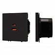 ARL NOBE USB Розетка тип A+C софт-тач черный оникс SCT-MUAC-SFPL-FC-BK (65W, QC3) (Arlight, -)