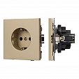 Механизм электрической розетки SCT-TENDO-MEU1-SFPL-GD (230V, 16A) (Arlight, Матовый песочный)
