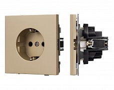Механизм электрической розетки SCT-TENDO-MEU1-SFPL-GD (230V, 16A) (Arlight, Матовый песочный)