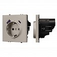 ARL NOBE Розетка зк со шторками с USB тип А+С софт-тач кашемир SCT-MUAC-SFPL-CA (250V, 16A) (Arlight, -)