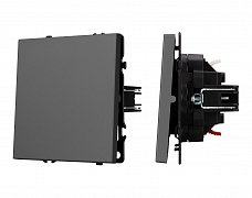 ARL NOBE Выключатель 1 кл софт-тач серый базальт SWT-MK01-SFPL-GR (250V, 10A) (Arlight, -)