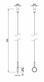Подвес ART-APRIORI-HANG-TUBE-L1500 (BK) (Arlight, IP20 Металл, 3 года)