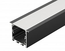 Профиль LINIA49-F-M-3000 BLACK (Arlight, Алюминий)