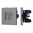 Механизм компьютерной розетки двойной SCT-TENDO-MPC2-PL-GR (RJ-45, CAT6) (Arlight, Графитовый)