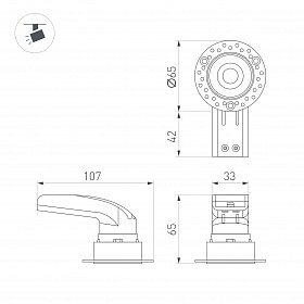 Светильник MS-RIALTO-TRIMLESS-R40-9W Day4000 (BK, 36deg, 230V) (Arlight, IP20 Металл, 5 лет)