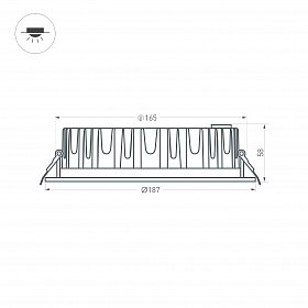 Светодиодный светильник LTD-187WH-FROST-21W White 110deg (Arlight, IP44 Металл, 3 года)
