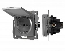 Механизм розетки влагозащищённый SCT-MCP-PL-GR-V (250V, 16A) (Arlight, -)
