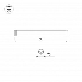 Светильник ALT-TUBU-L600-18W Day5000 (WH, 140x110 deg, 230V) (Arlight, IP66 Пластик, 5 лет)