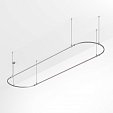 Основание ART-APRIORI-OVAL-ROD-800-4000x1000 (TN) (Arlight, IP20 Металл, 3 года)