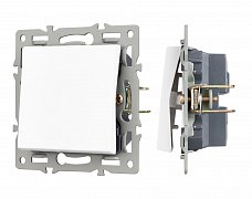 Механизм выключателя одноклавишный непроходной SWT-MK01-PL-WH (250V, 16A) (Arlight, -)