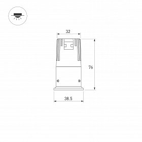 Светильник встраиваемый DL-VEILA-R39-6W Day4000 (Белый RAL9003, A44x46 deg, 230V) (Arlight, IP20 Металл, 5 лет)