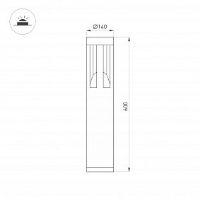 Светильник ландшафтный LGD-TIKTON-10W Warm3000 (Белый, 70 deg, 230V) (Arlight, IP65 Бетон, 3 года)