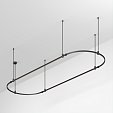 Основание ART-APRIORI-OVAL-ROD-800-3000x1000 (BK) (Arlight, IP20 Металл, 3 года)