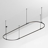 Основание ART-APRIORI-OVAL-ROD-800-3000x1000 (BK) (Arlight, IP20 Металл, 3 года)