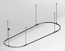 Основание ART-APRIORI-OVAL-ROD-800-3000x1000 (BK) (Arlight, IP20 Металл, 3 года)