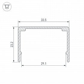 Профиль WPH-FLEX-3020-1000 ANOD (Arlight, Алюминий)