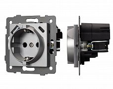 Механизм розетки с USB зарядкой SCT-MUAC-PL-GR-V (250V, 16A) (Arlight, -)