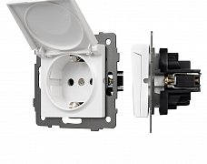 Механизм розетки влагозащищённый SCT-MCP-PL-WH-V (250V, 16A) (Arlight, -)