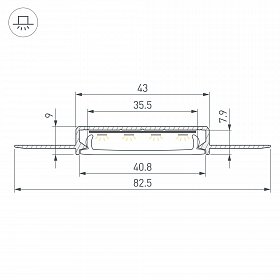 Профиль SL-LINIA40-FANTOM-2000 ANOD (Arlight, Алюминий)