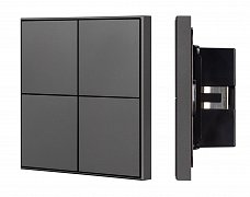 INTELLIGENT ARLIGHT Кнопочная панель KNX-304-23-IN Black (BUS, Frame) (IARL, IP20 Металл, 2 года)