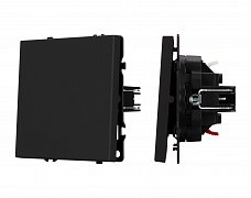 ARL NOBE Выключатель 1 кл софт-тач черный оникс SWT-MK01-SFPL-BK (250V, 10A) (Arlight, -)