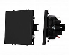 ARL NOBE Выключатель проходной 1 кл софт-тач черный оникс SWT-MKP1-SFPL-BK (250V, 10A) (Arlight, -)
